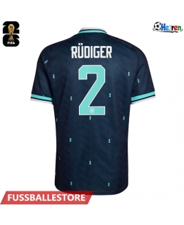Günstige Deutschland Antonio Rudiger #2 Auswärtstrikot WM 2026 Kurzarm